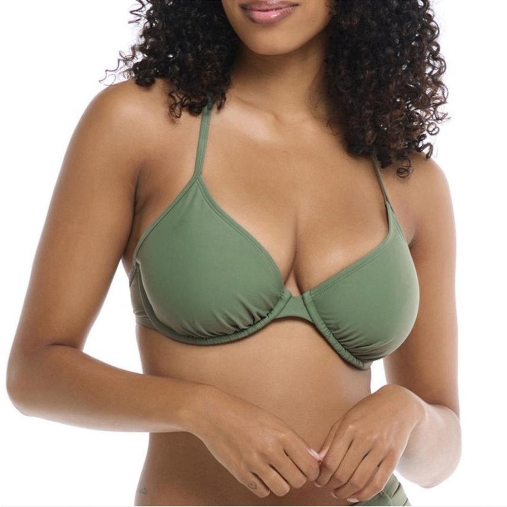 Body Glove Solo Smoothies Underwire Bikini Top Cactus Sage Green